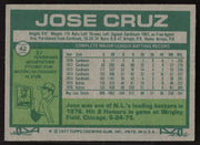 Jose Cruz Autographed 1977 Topps Card #42 Houston Astros SKU #258649