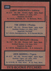 Larry Andersen Autographed 1978 Topps Rookie Card #703 Cleveland Indians SKU #258650