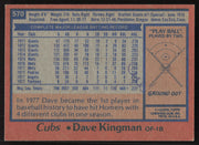 Dave Kingman Autographed 1978 Topps Card #570 Chicago Cubs SKU #258659
