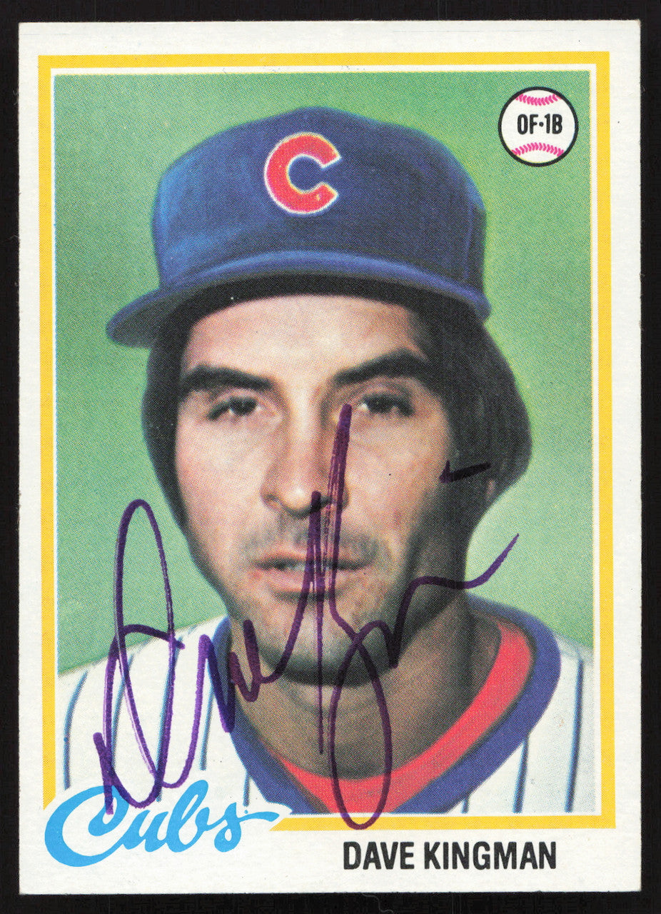 Dave Kingman Autographed 1978 Topps Card #570 Chicago Cubs SKU #258660