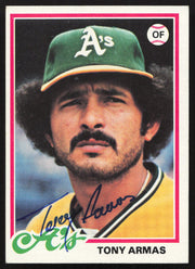 Tony Armas Autographed 1978 Topps Card #298 Oakland A's SKU #258664