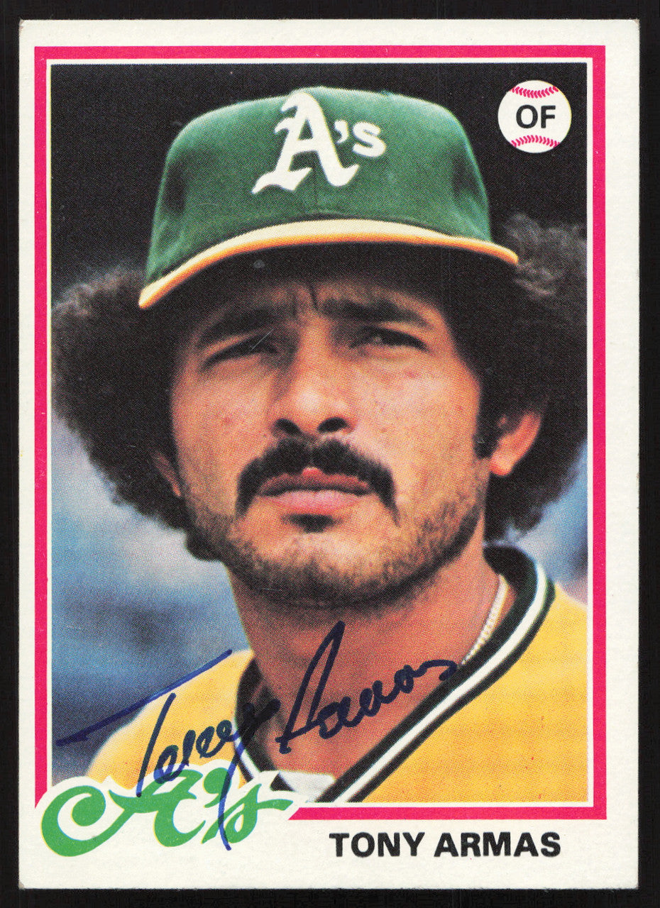 Tony Armas Autographed 1978 Topps Card #298 Oakland A's SKU #258664