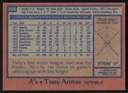 Tony Armas Autographed 1978 Topps Card #298 Oakland A's SKU #258664