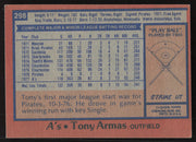 Tony Armas Autographed 1978 Topps Card #298 Oakland A's SKU #258665