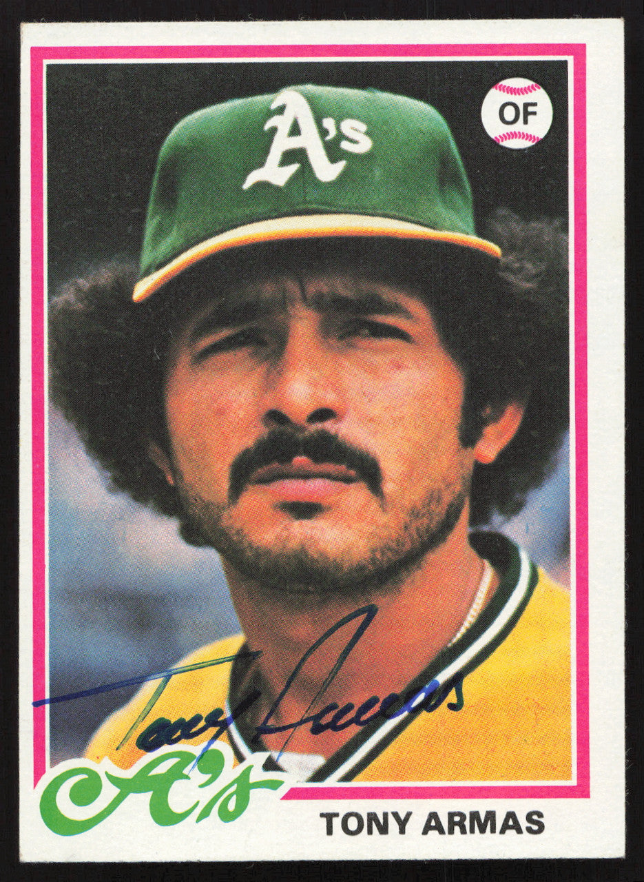 Tony Armas Autographed 1978 Topps Card #298 Oakland A's SKU #258666