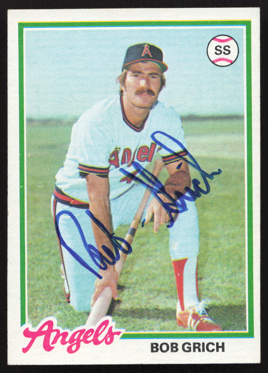 Bob Bobby Grich Autographed 1978 Topps Card #18 California Angels SKU #258668
