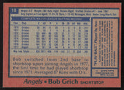 Bob Bobby Grich Autographed 1978 Topps Card #18 California Angels SKU #258668