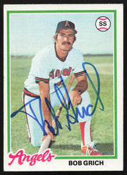Bob Bobby Grich Autographed 1978 Topps Card #18 California Angels SKU #258669