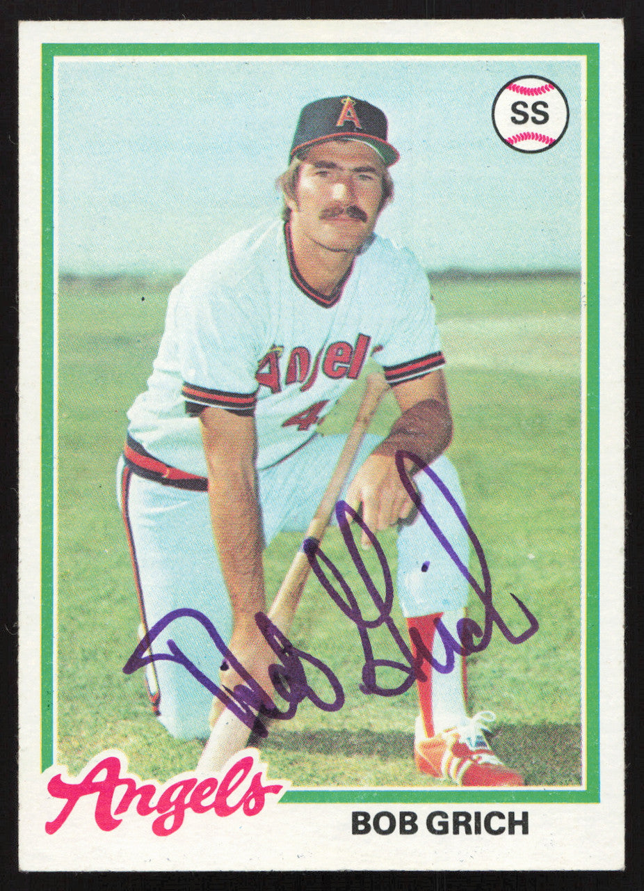 Bob Bobby Grich Autographed 1978 Topps Card #18 California Angels SKU #258670
