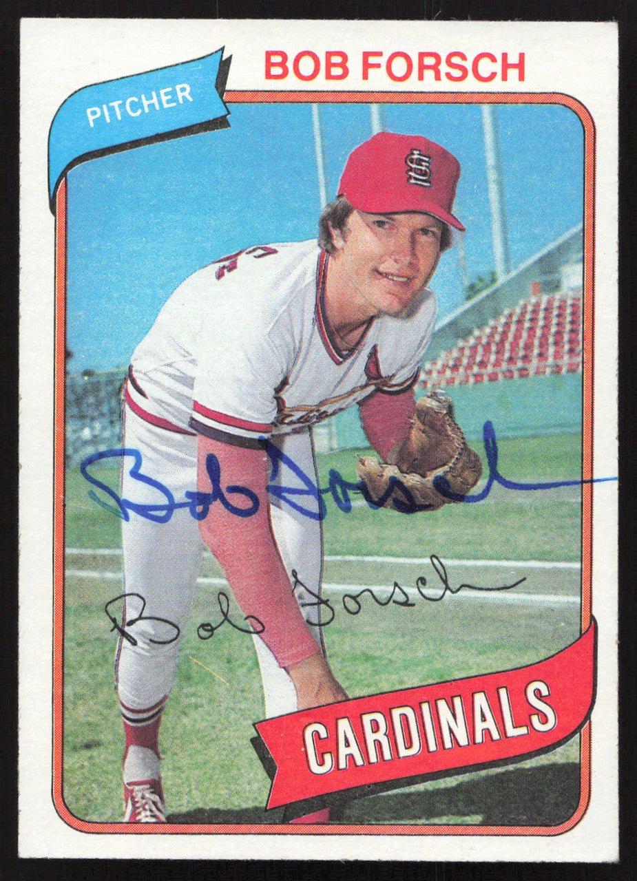 Bob Forsch Autographed 1980 Topps Card #535 St. Louis Cardinals SKU #258677