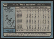 Bob Watson Autographed 1980 Topps Card #480 Boston Red Sox SKU #258678
