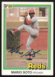 Mario Soto Autographed 1981 Donruss Card #63 Cincinnati Reds SKU #258680