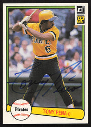 Tony Pena Autographed 1982 Donruss Card #124 Pittsburgh Pirates SKU #258684