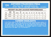 Tony Pena Autographed 1982 Donruss Card #124 Pittsburgh Pirates SKU #258684