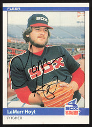 LaMarr Hoyt Autographed 1984 Fleer Card #63 Chicago White Sox SKU #258687