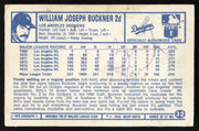 Bill Buckner Autographed 1975 Kellogg's Card #32 Los Angeles Dodgers (Signed on Back) SKU #258690