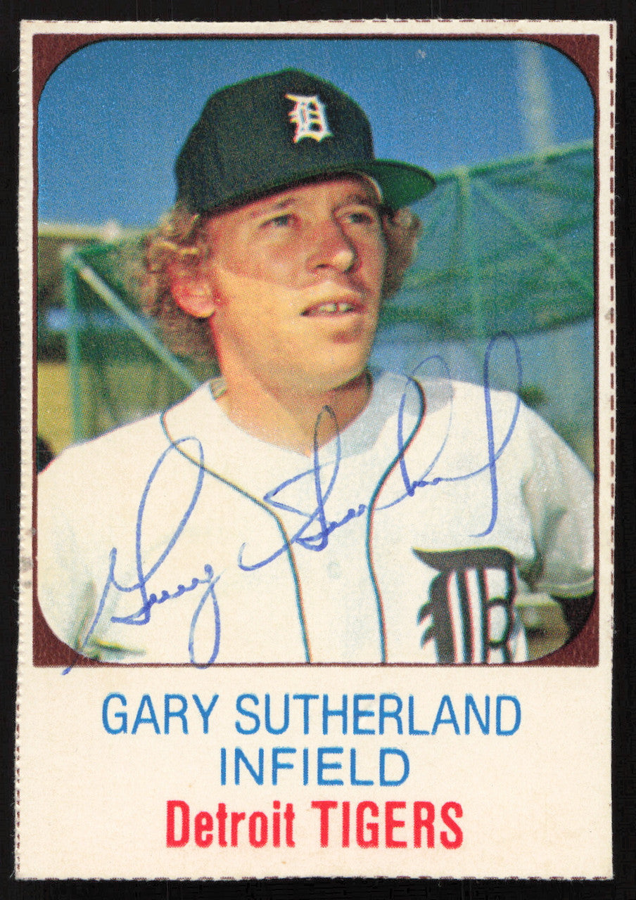 Gary Sutherland Autographed 1975 Hostess Card #146 Detroit Tigers SKU #258691