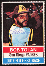 Bob Tolan Autographed 1976 Hostess Card #42 San Diego Padres SKU #258701