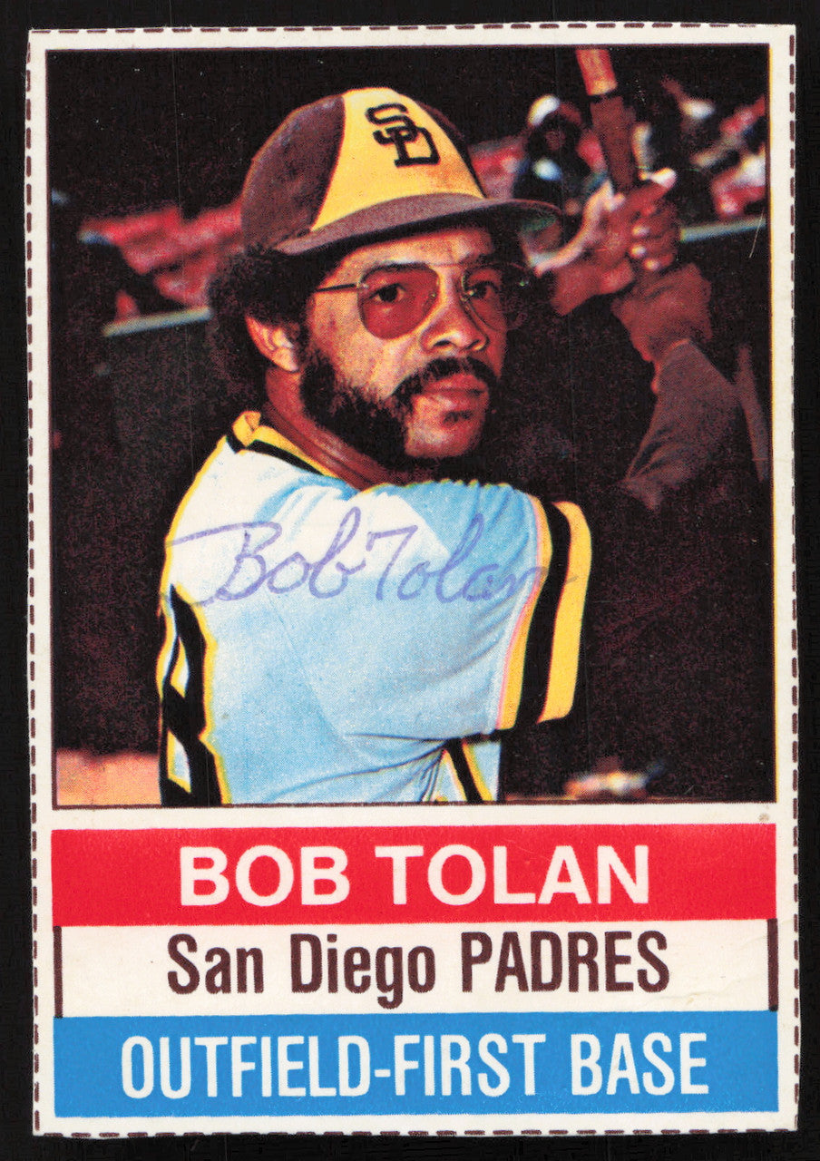 Bob Tolan Autographed 1976 Hostess Card #42 San Diego Padres SKU #258701