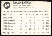 Ron LeFlore Autographed 1976 Hostess Card #69 Detroit Tigers SKU #258704
