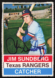 Jim Sundberg Autographed 1976 Hostess Card #68 Texas Rangers SKU #258705