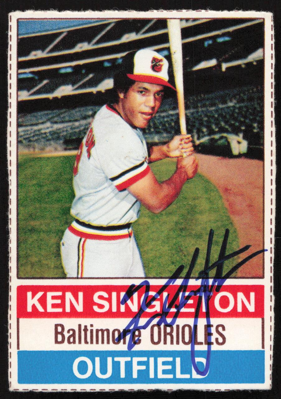 Ken Singleton Autographed 1976 Hostess Card #76 Baltimore Orioles SKU #258706