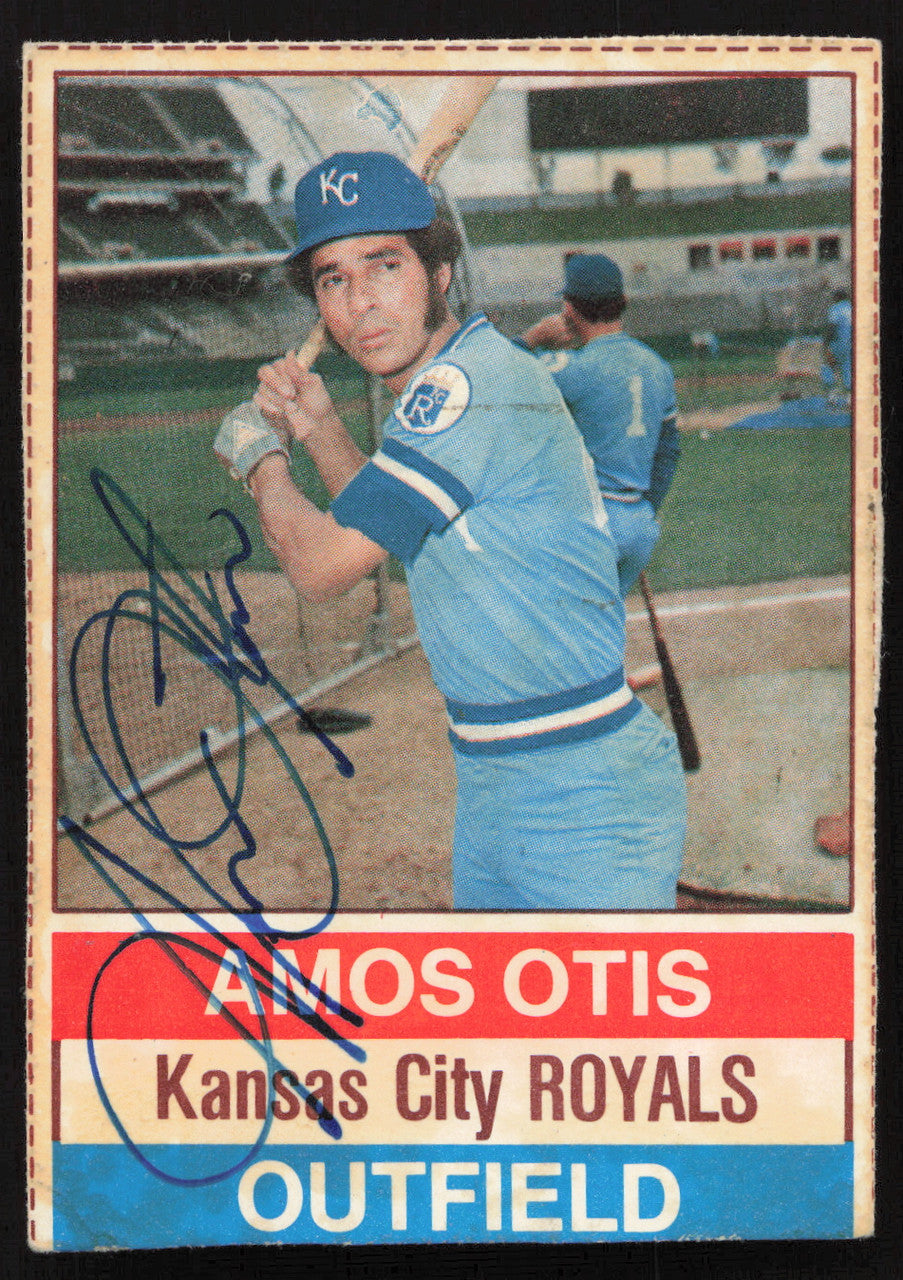 Amos Otis Autographed 1976 Hostess Card #51 Kansas City Royals SKU #258707