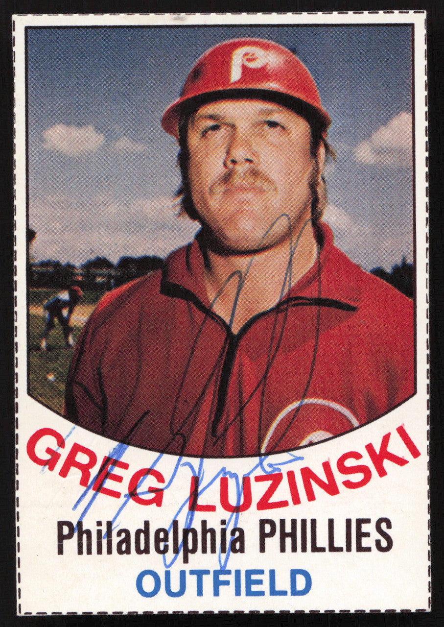 Greg Luzinski Autographed 1977 Hostess Card #25 Philadelphia Philles SKU #258710
