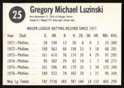 Greg Luzinski Autographed 1977 Hostess Card #25 Philadelphia Philles SKU #258710