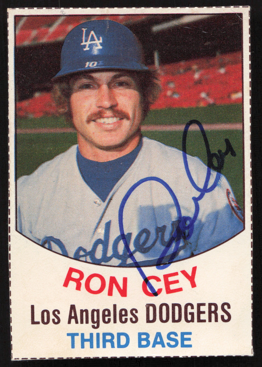 Ron Cey Autographed 1977 Hostess Card #89 Los Angeles Dodgers SKU #258715