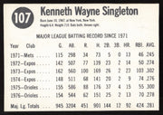 Ken Singleton Autographed 1977 Hostess Card #107 Baltimore Orioles SKU #258716