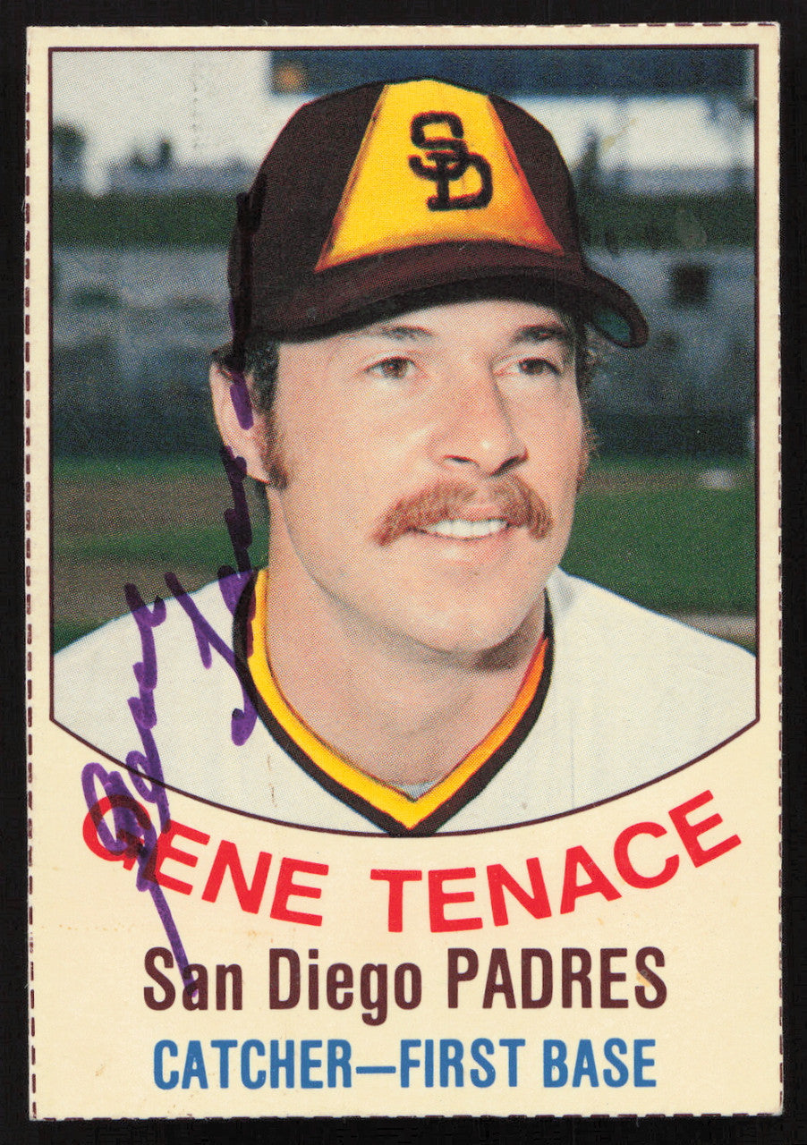 Gene Tenace Autographed 1977 Hostess Card #141 San Diego Padres SKU #258719