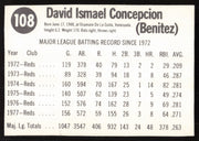 Dave Concepcion Autographed 1978 Hostess Card #108 Cincinnati Reds "To John" SKU #258721