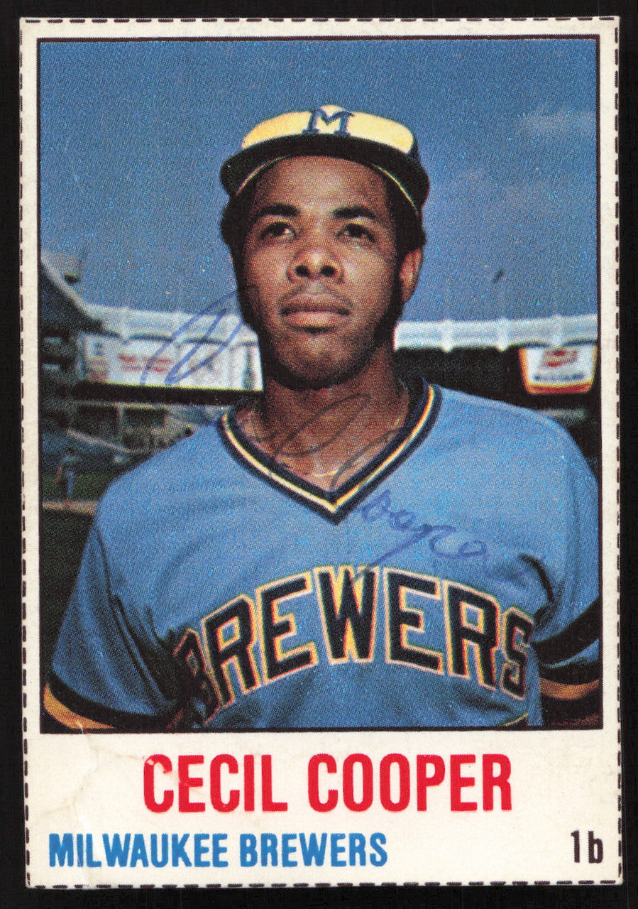Cecil Cooper Autographed 1978 Hostess Card #119 Milwaukee Brewers SKU #258739