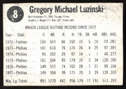Greg Luzinski Autographed 1978 Hostess Card #8 Philadelphia Philles SKU #258741