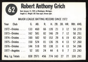 Bob Bobby Grich Autographed 1978 Hostess Card #62 California Angels SKU #258745
