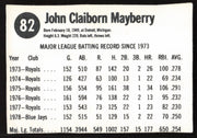John Mayberry Autographed 1979 Hostess Card #82 Toronto Blue Jays SKU #258747