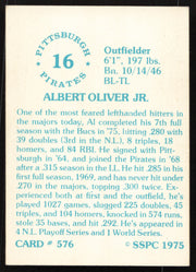 Al Oliver Autographed 1975-76 SSPC Card #576 Pittsburgh Pirates SKU #258754