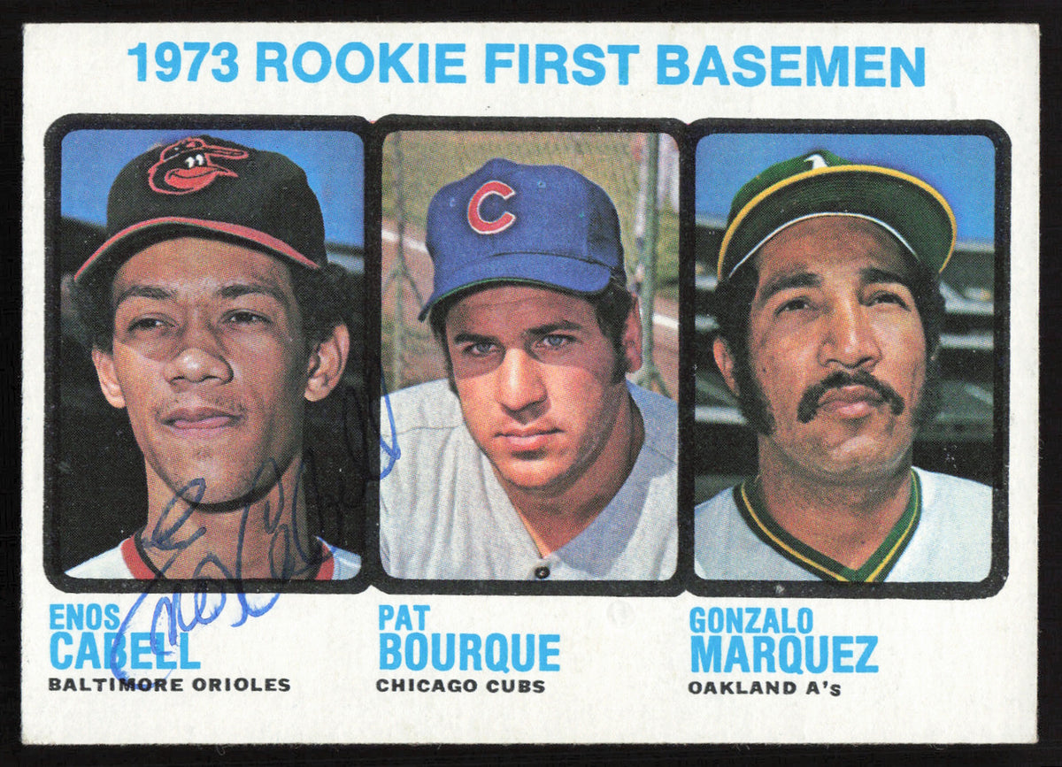 Enos Cabell Autographed 1973 Topps Rookie Card #605 Baltimore Orioles SKU #258785