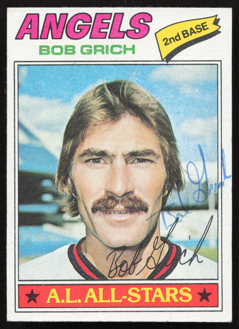 Bob Bobby Grich Autographed 1977 Topps Card #521 California Angels SKU #258786
