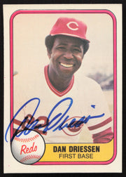 Dan Driessen Autographed 1981 Fleer Card #205 Cincinnati Reds SKU #258790