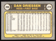 Dan Driessen Autographed 1981 Fleer Card #205 Cincinnati Reds SKU #258790