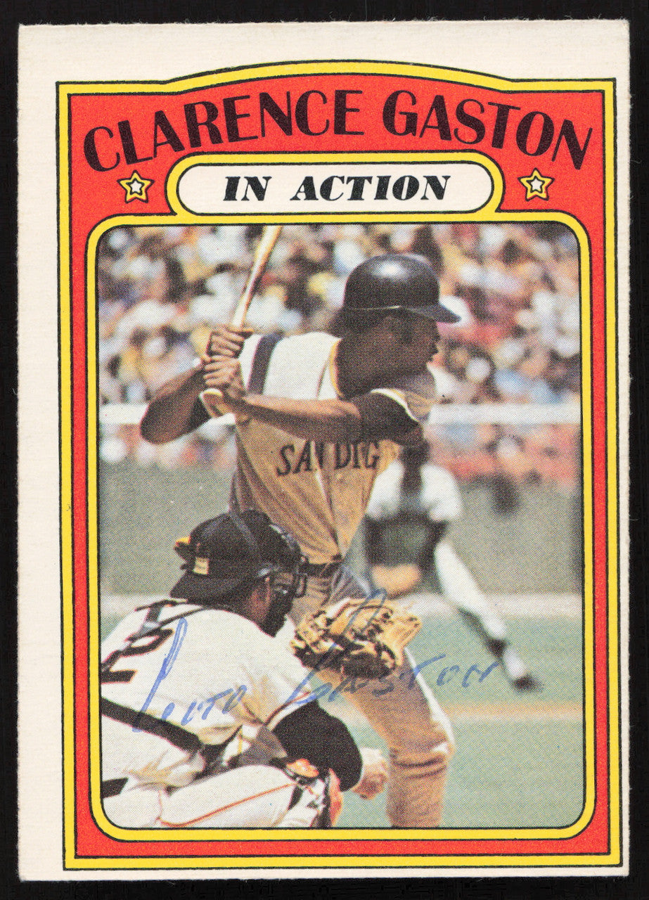 Clarence Cito Gaston Autographed 1972 O-Pee-Chee Card #432 San Diego Padres SKU #258793