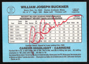 Bill Buckner Autographed 1986 Donruss Leaf Card #77 Boston Red Sox (Signed on Back) SKU #258800
