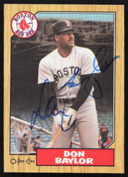 Don Baylor Autographed 1987 O-Pee-Chee Card #230 Boston Red Sox SKU #258806