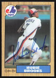 Hubie Brooks Autographed 1987 O-Pee-Chee Card #3 Montreal Expos SKU #258807
