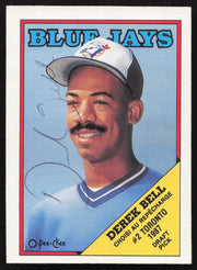 Derek Bell Autographed 1988 O-Pee-Chee Rookie Card #311 Toronto Blue Jays SKU #258819