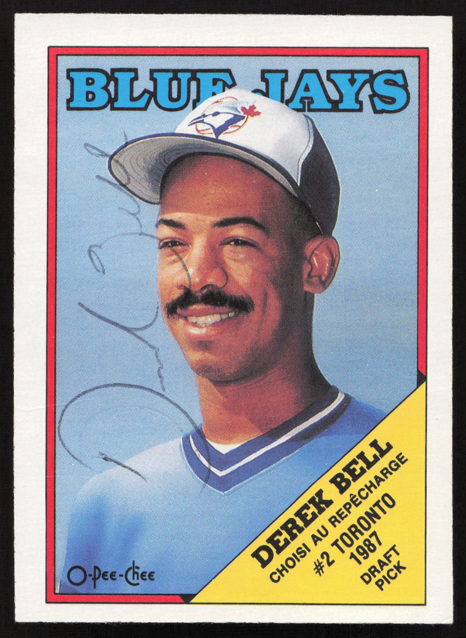 Derek Bell Autographed 1988 O-Pee-Chee Rookie Card #311 Toronto Blue Jays SKU #258819