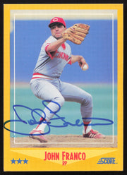 John Franco Autographed 1988 Score Card #535 Cincinnati Reds SKU #258822