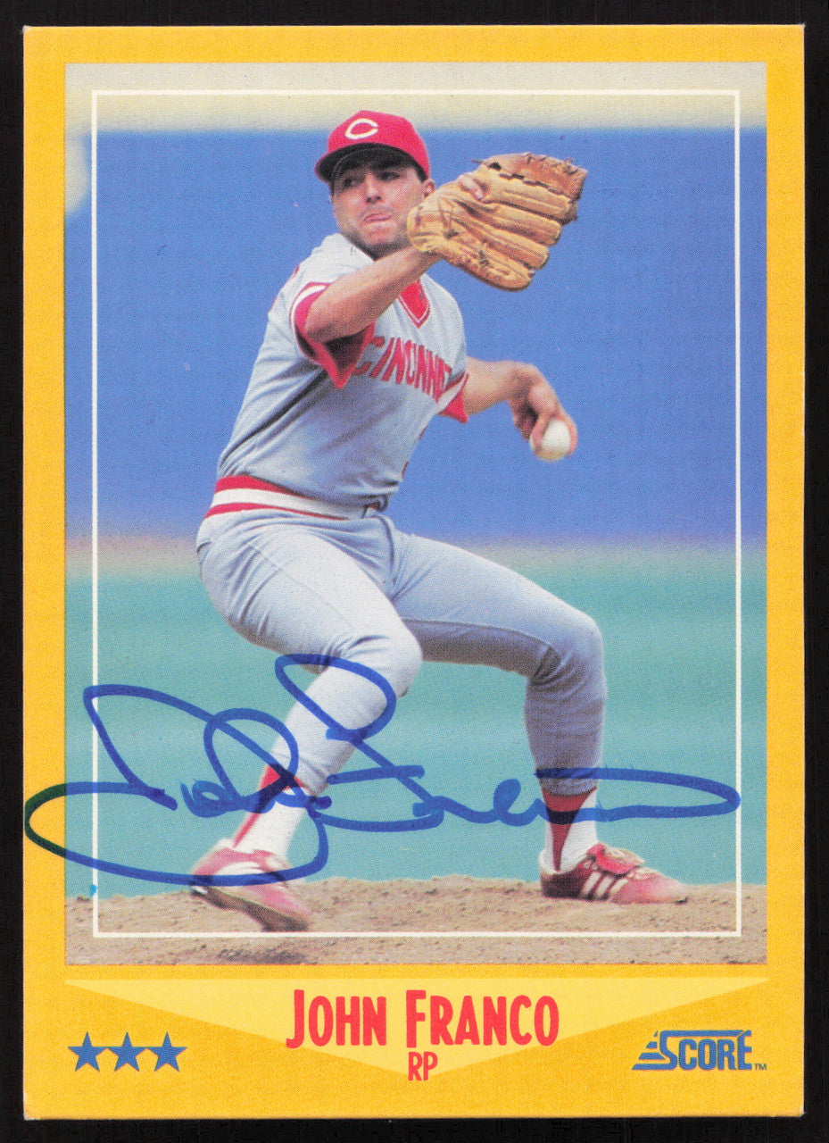 John Franco Autographed 1988 Score Card #535 Cincinnati Reds SKU #258822